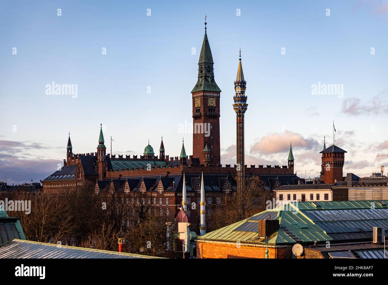 from the rooftop of NY Carlsberg Glyptotek Copenhagen Denmark Stock Photo