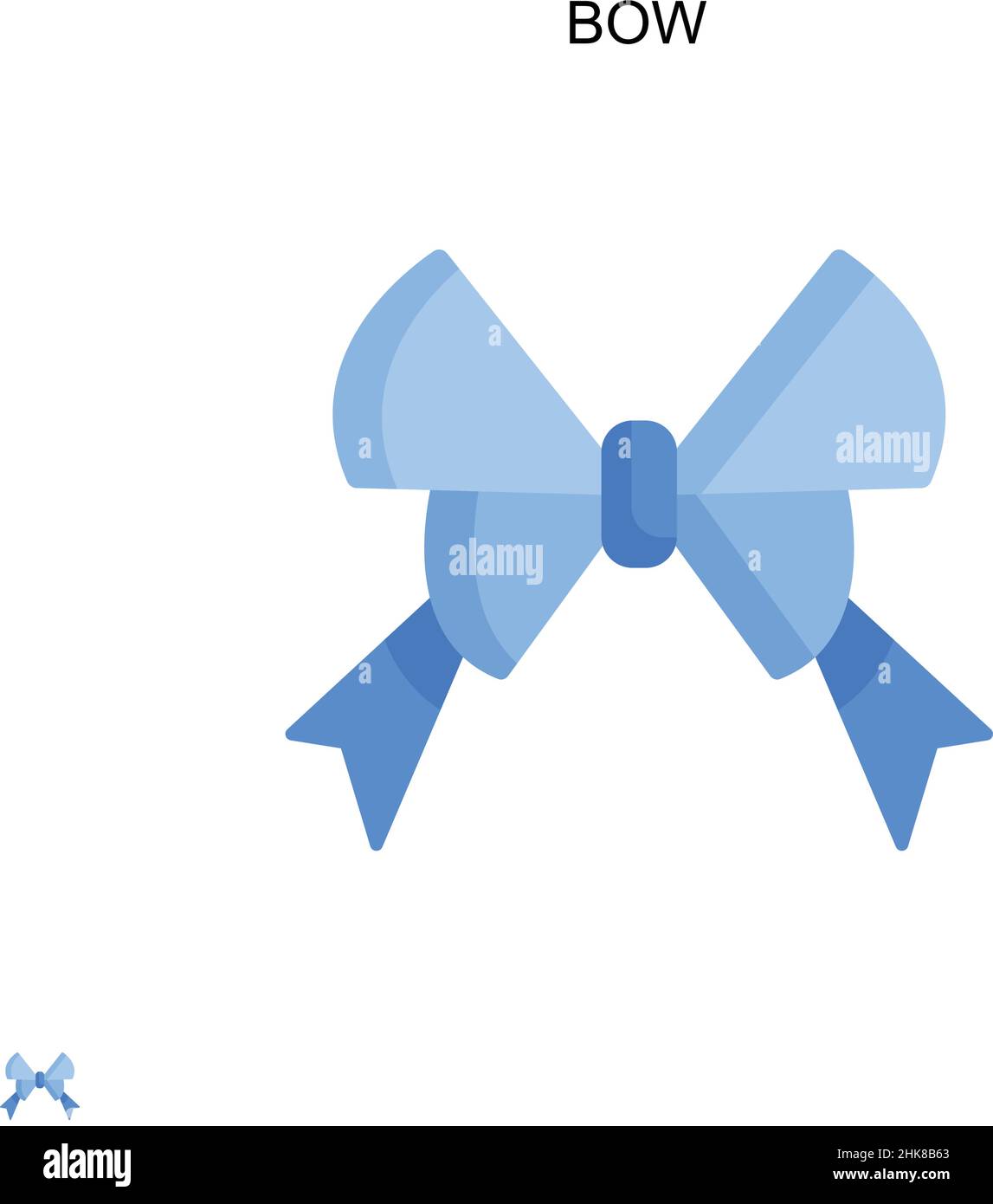 Bow Simple vector icon. Illustration symbol design template for web ...