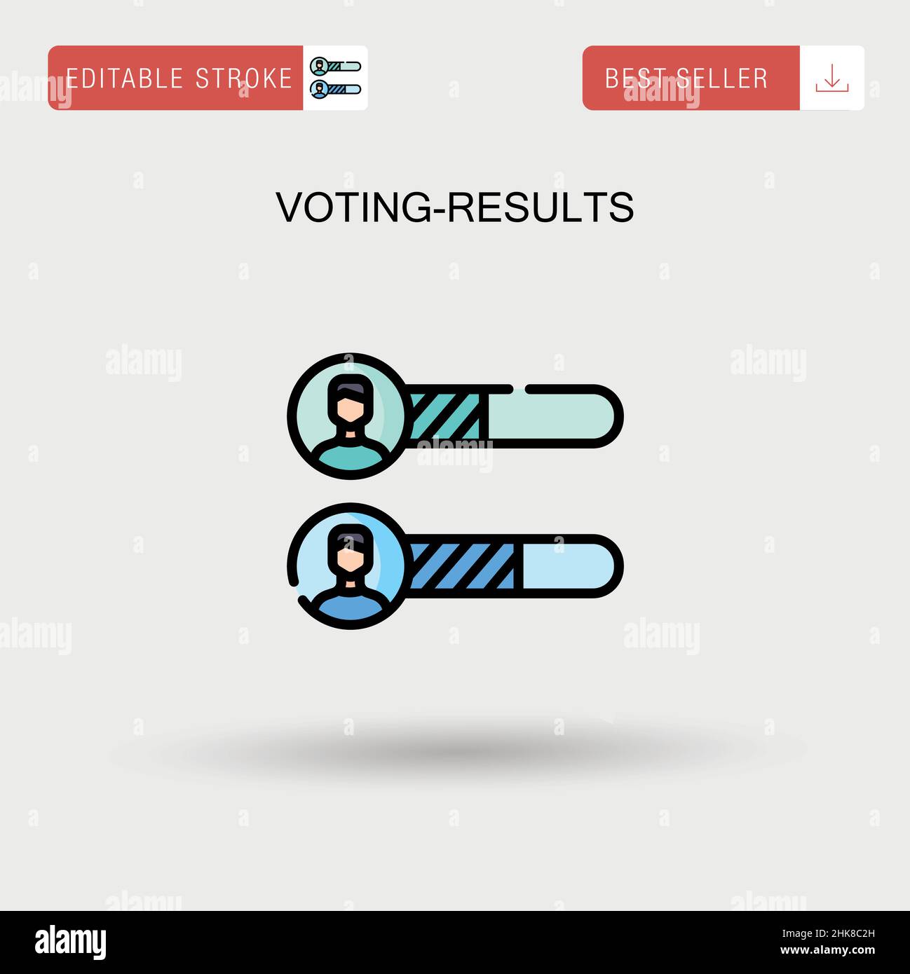 Voting-results Simple vector icon. Stock Vector