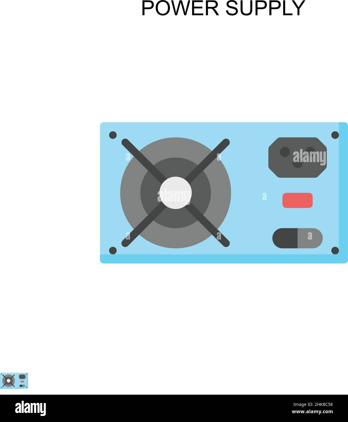 Power supply Simple vector icon. Illustration symbol design template