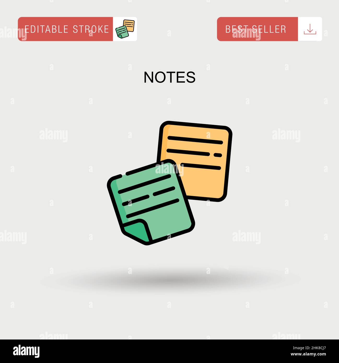 Notes Simple vector icon Stock Vector Image & Art - Alamy