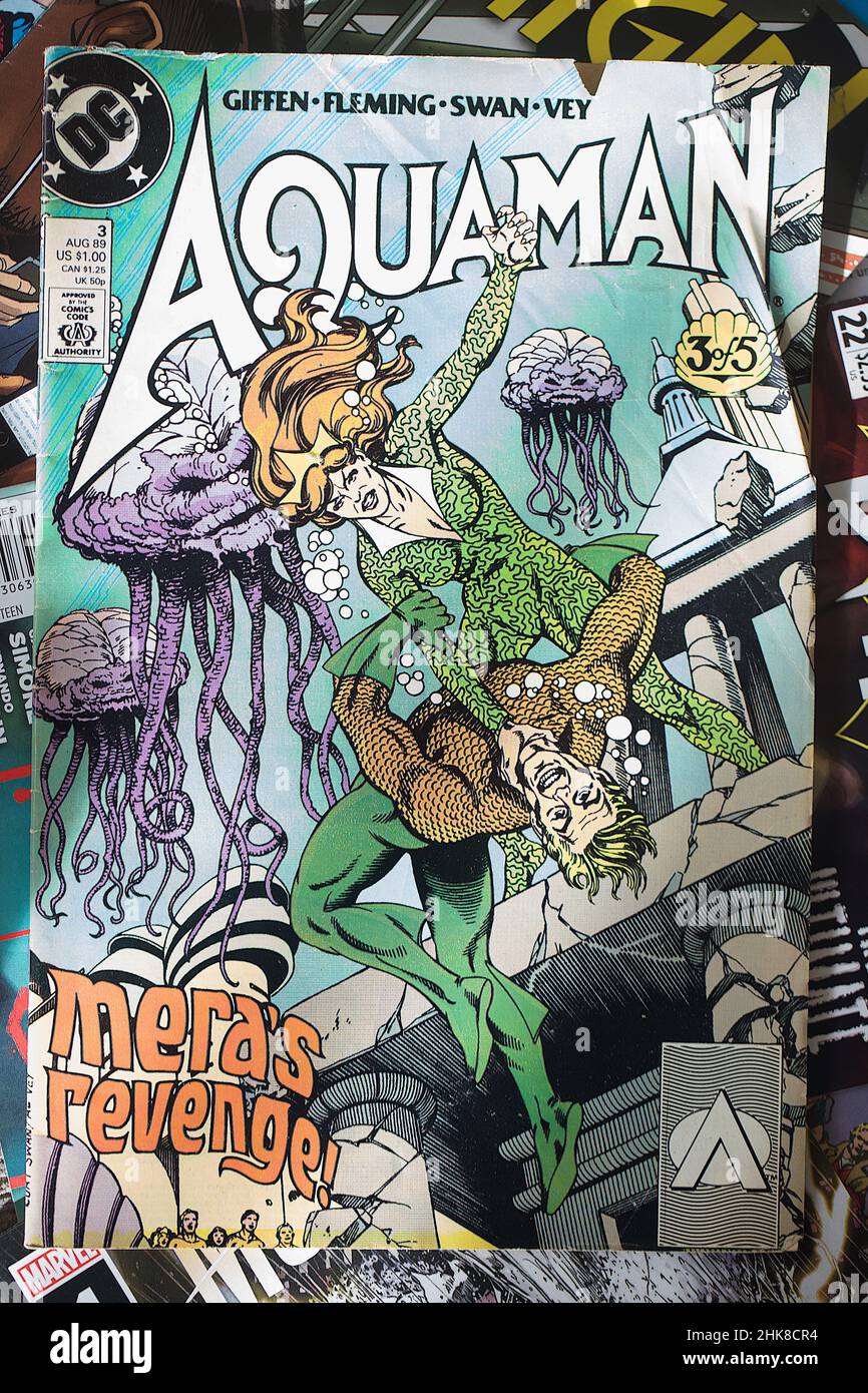 Aquaman comic book cover Stock Photo