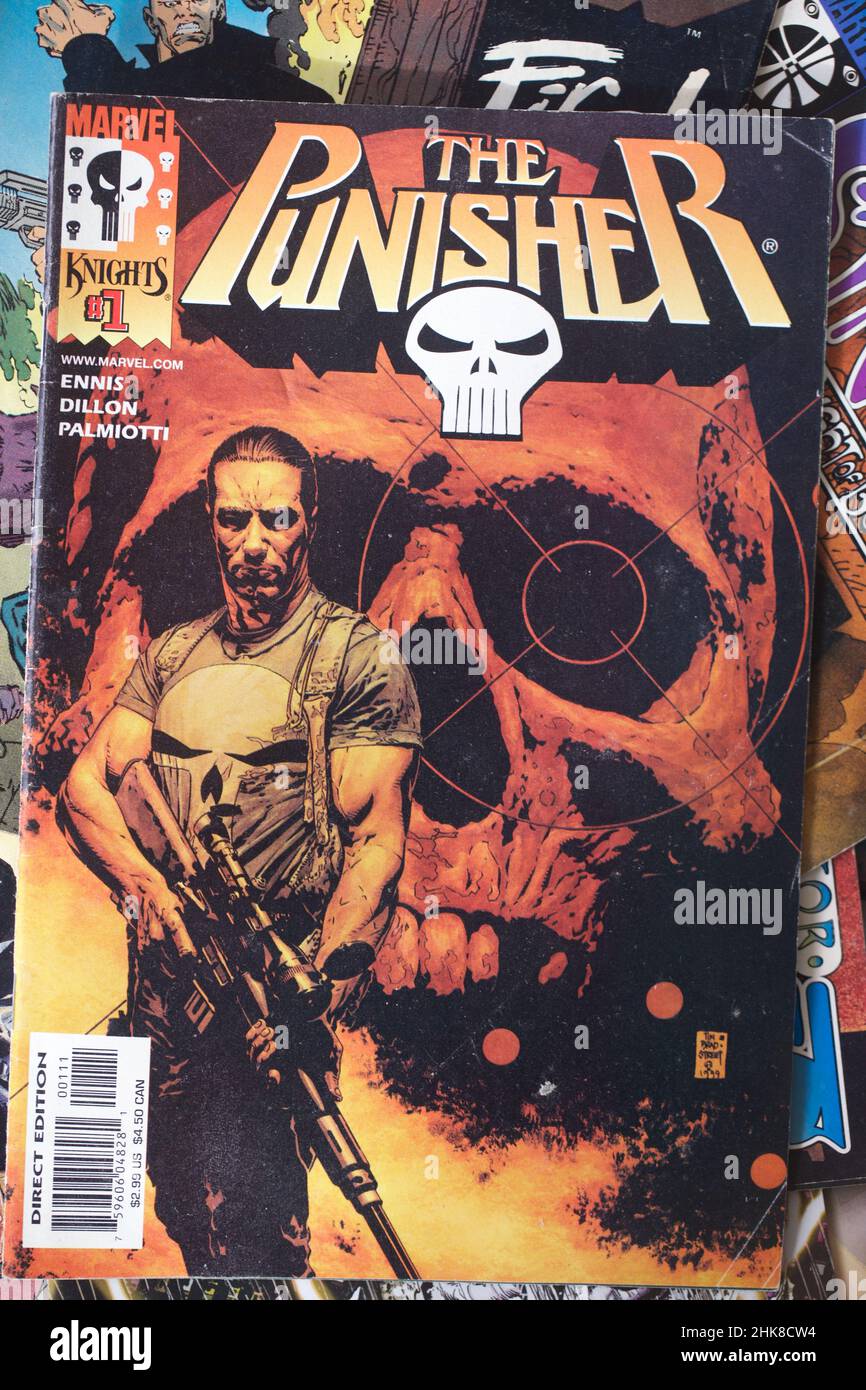 The Punisher comic book Stock Photo