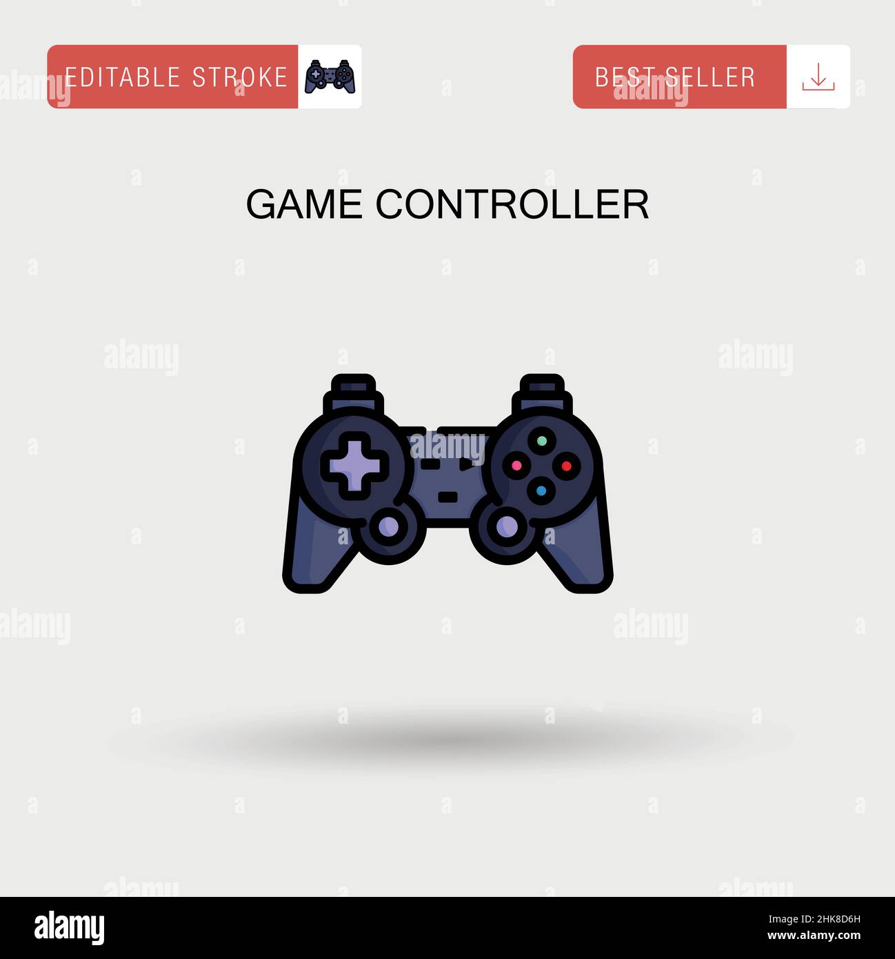 Game controller Simple vector icon Stock Vector Image & Art - Alamy