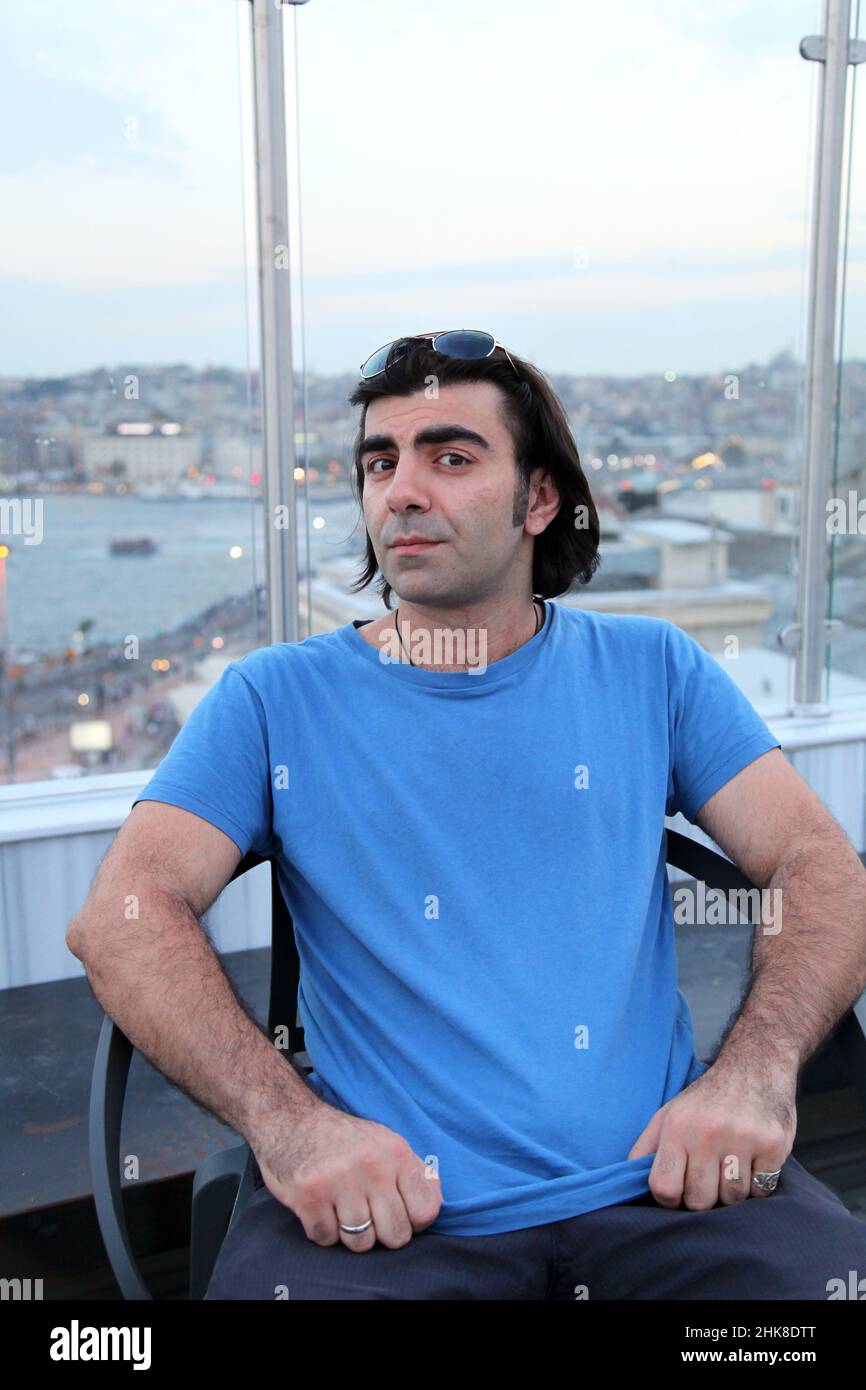 ISTANBUL, TURKEY - SEPTEMBER 14: Famous Turkish-German film director, screenwriter and producer Fatih Akin portrait on September 14, 2012 in Istanbul, Turkey. Stock Photo
