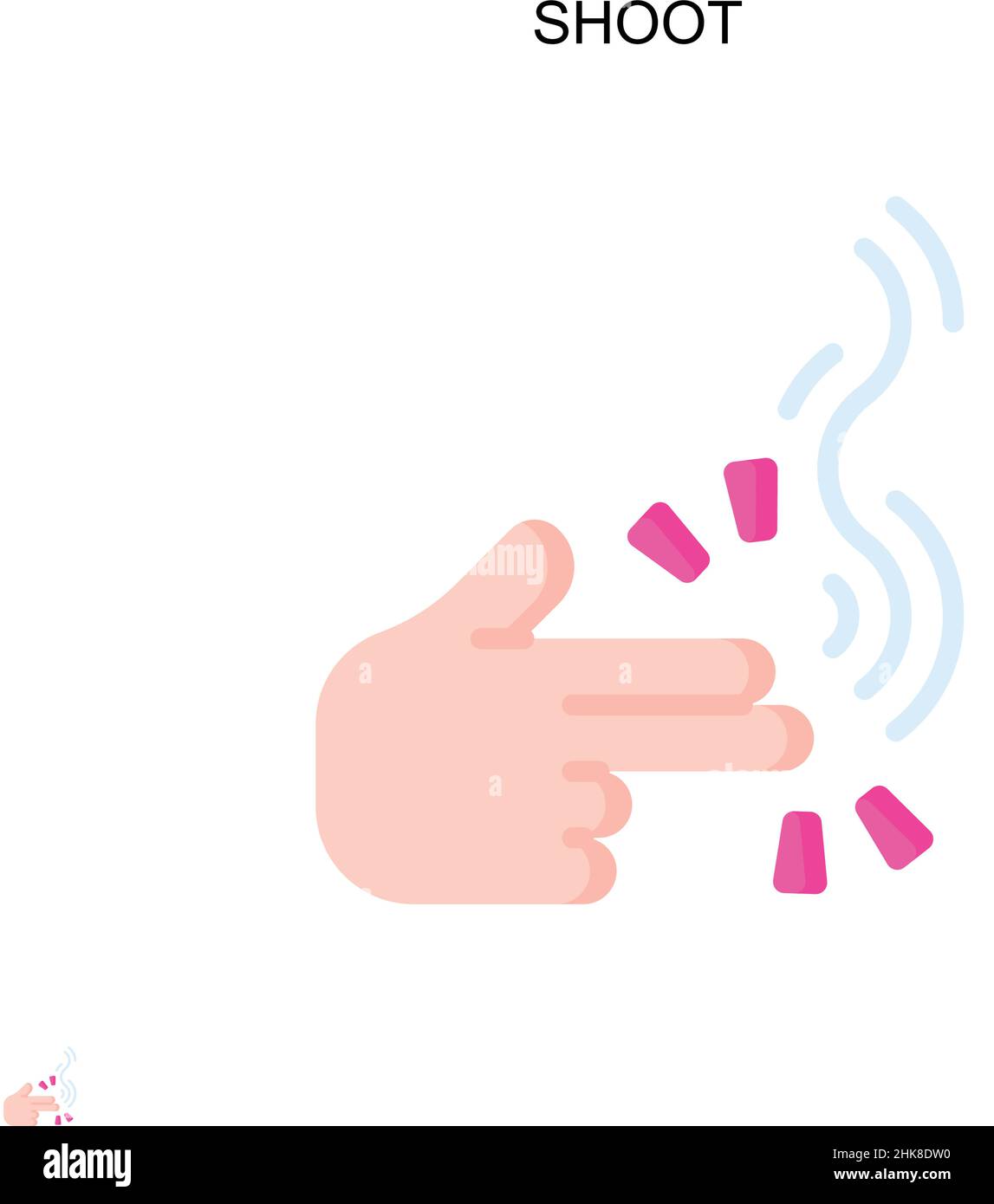 Shoot Simple vector icon. Illustration symbol design template for web mobile UI element. Stock Vector