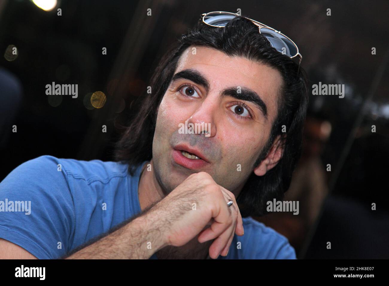 ISTANBUL, TURKEY - SEPTEMBER 14: Famous Turkish-German film director, screenwriter and producer Fatih Akin portrait on September 14, 2012 in Istanbul, Turkey. Stock Photo