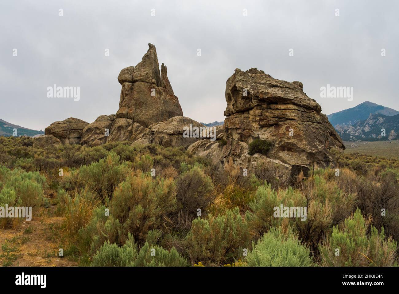 Amazing rock formations in City of Rocks National Reserve, Idaho. City