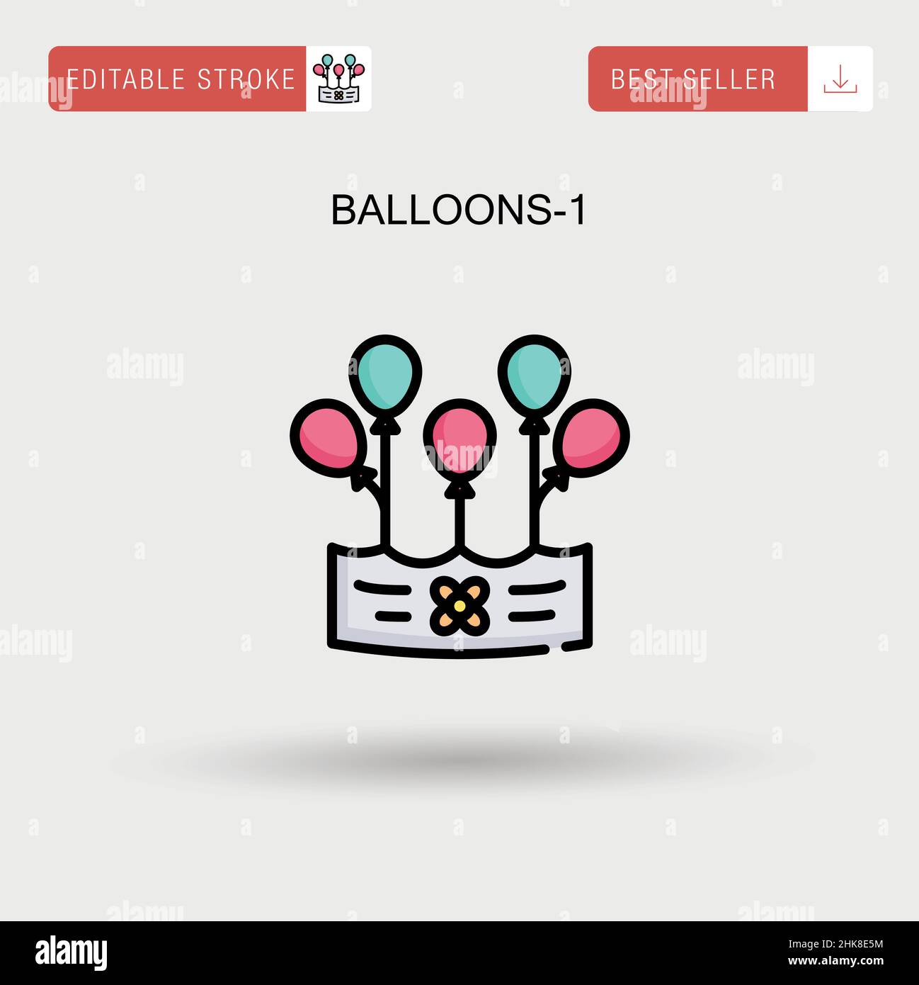 Number balloon 1 hi-res stock photography and images - Alamy
