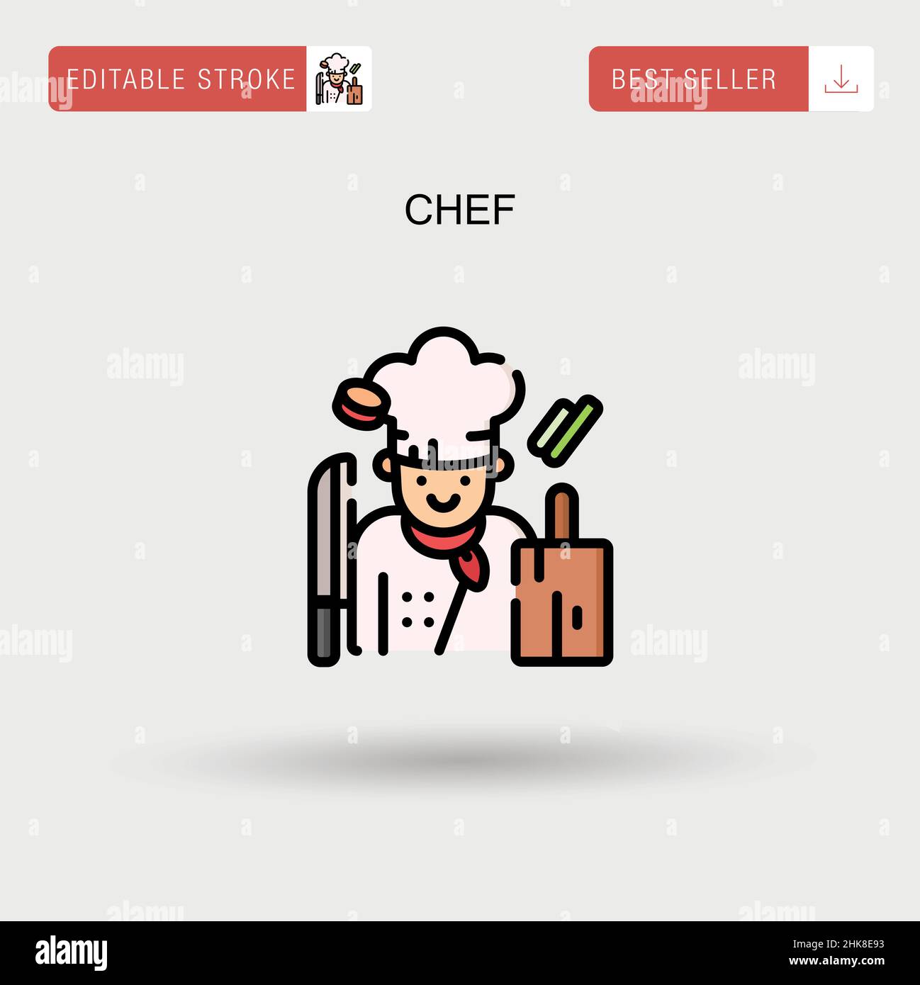 Chef Simple vector icon. Stock Vector