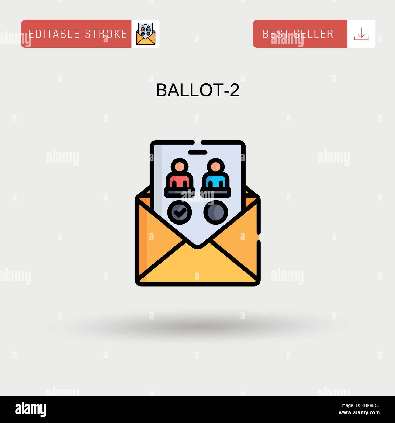 Ballot-2 Simple vector icon Stock Vector Image & Art - Alamy
