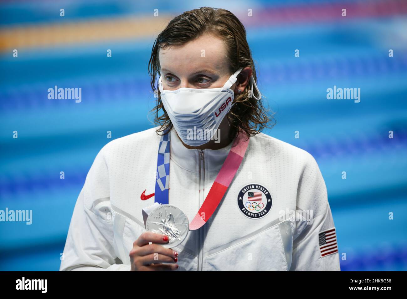 JULY 26th, 2021 TOKYO, JAPAN Katy LEDECKY of the USA wins the silver(02)