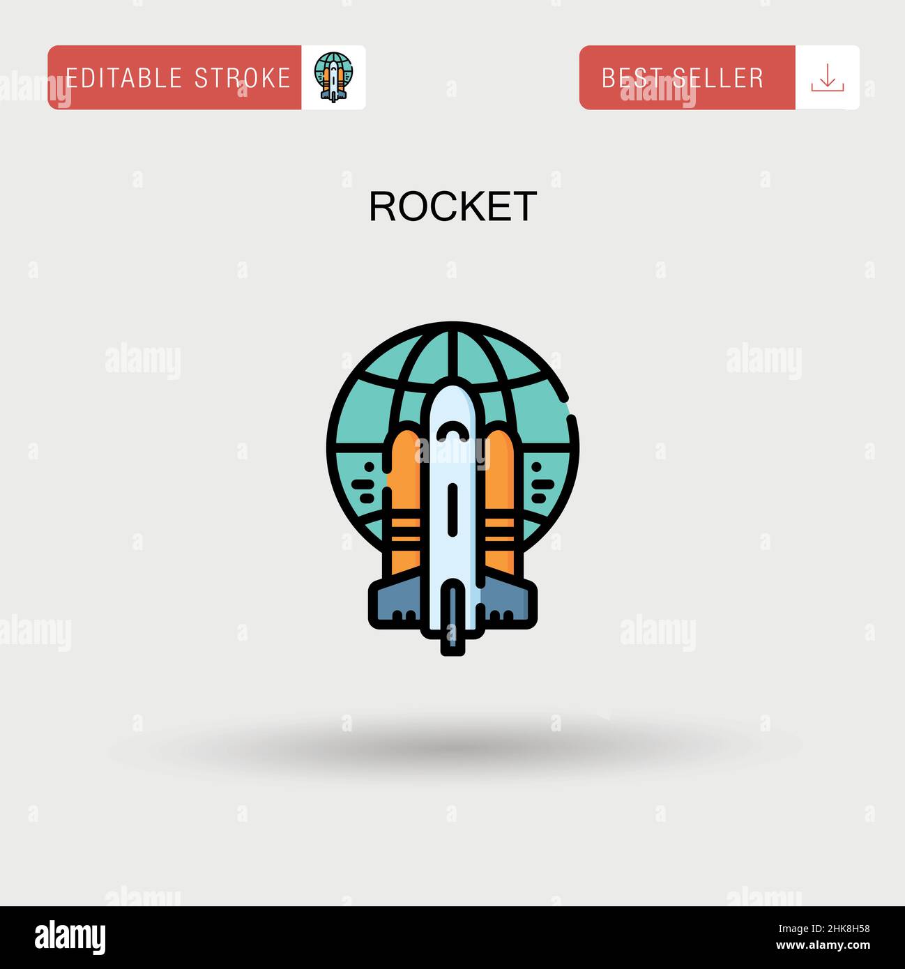 Rocket Simple vector icon Stock Vector Image & Art - Alamy