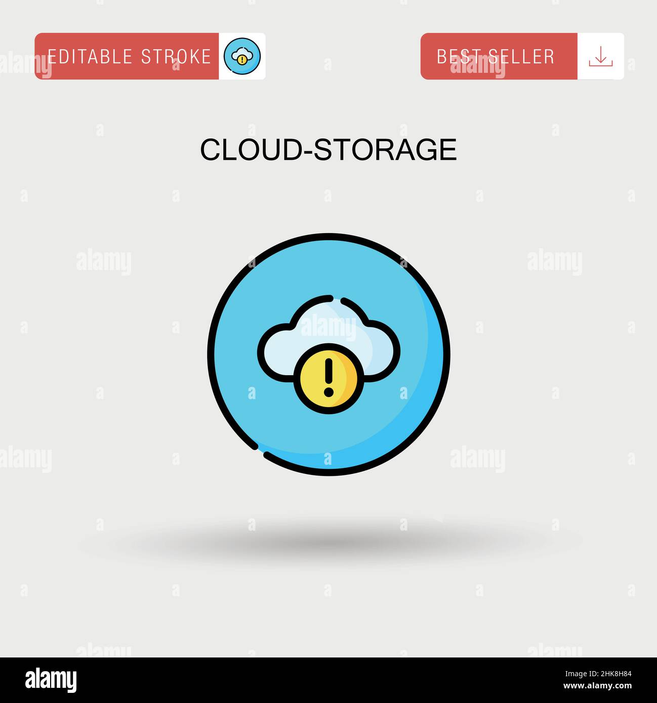 Cloud-storage Simple vector icon. Stock Vector
