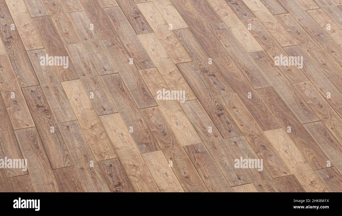 wooden floor, oak parquet - wood flooring, oak laminate Stock Photo