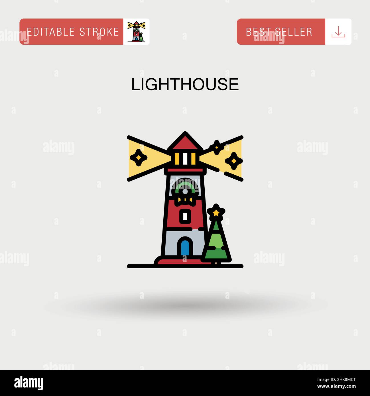 Lighthouse Simple vector icon Stock Vector Image & Art - Alamy