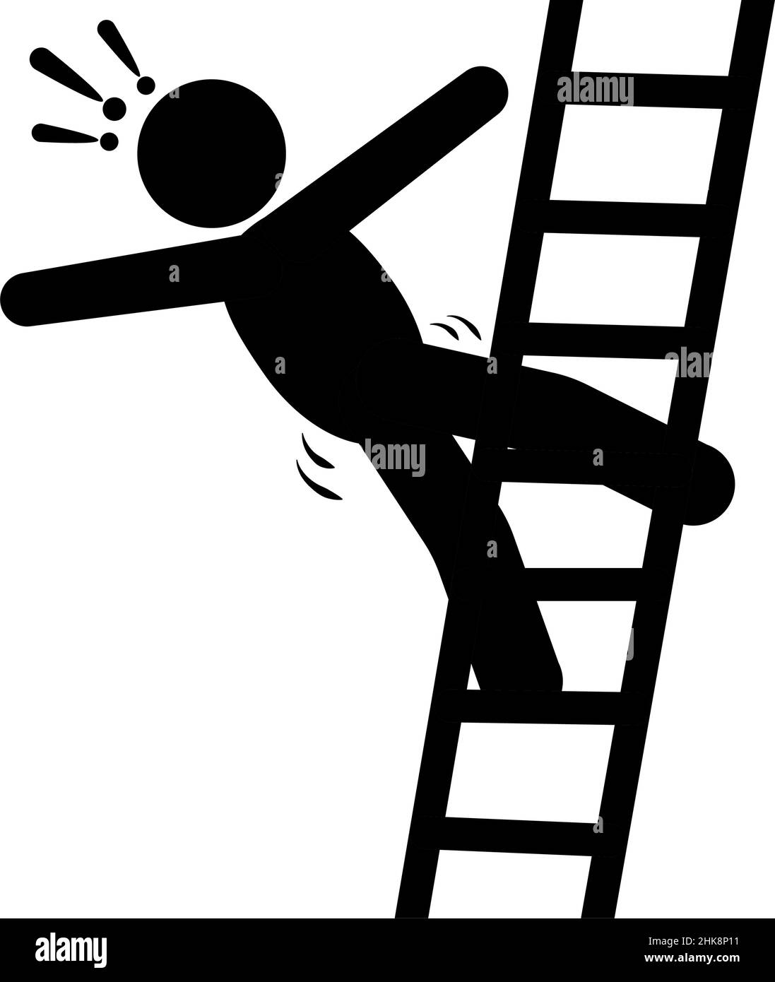 ladder fall hazard Stock Vector Image & Art Alamy