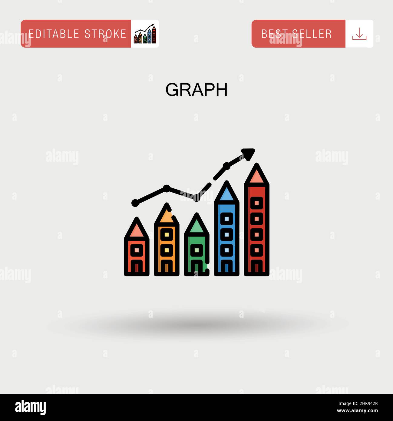 Graph Simple vector icon Stock Vector Image & Art - Alamy