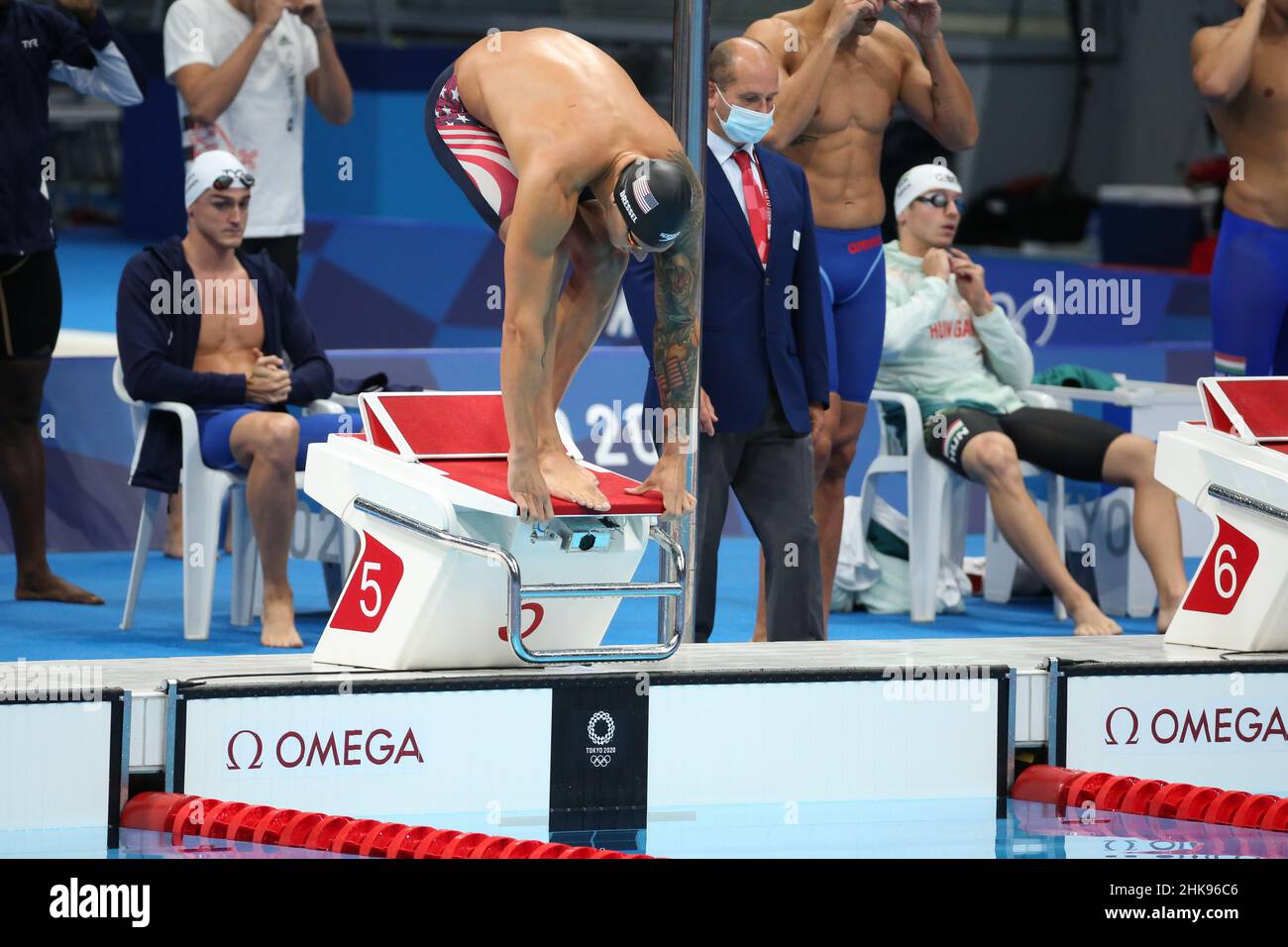 JULY 26th, 2021 - TOKYO, JAPAN: Caeleb Dressel and team USA in action ...