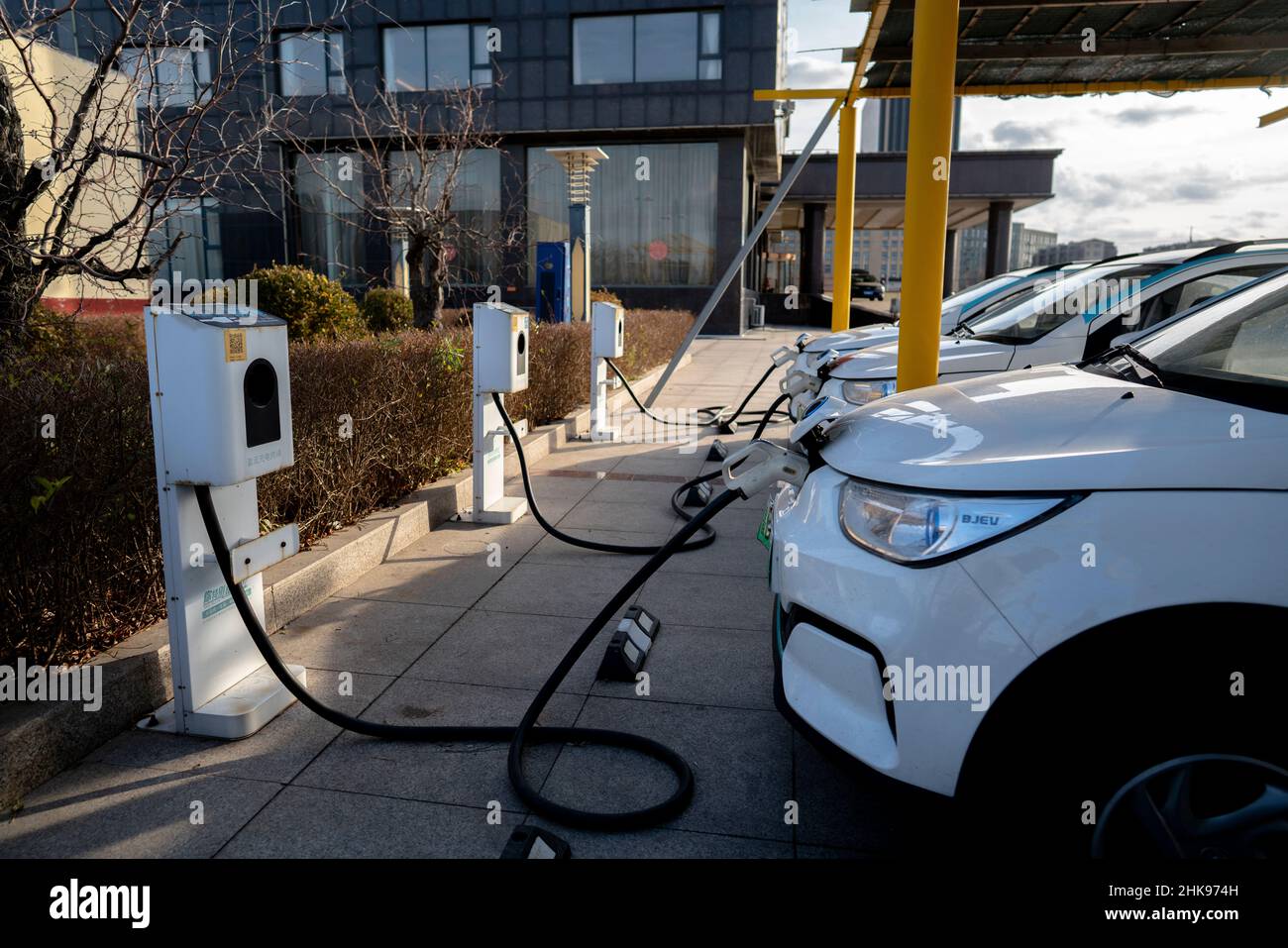 Charging station for electric vehicles Stock Photo Alamy