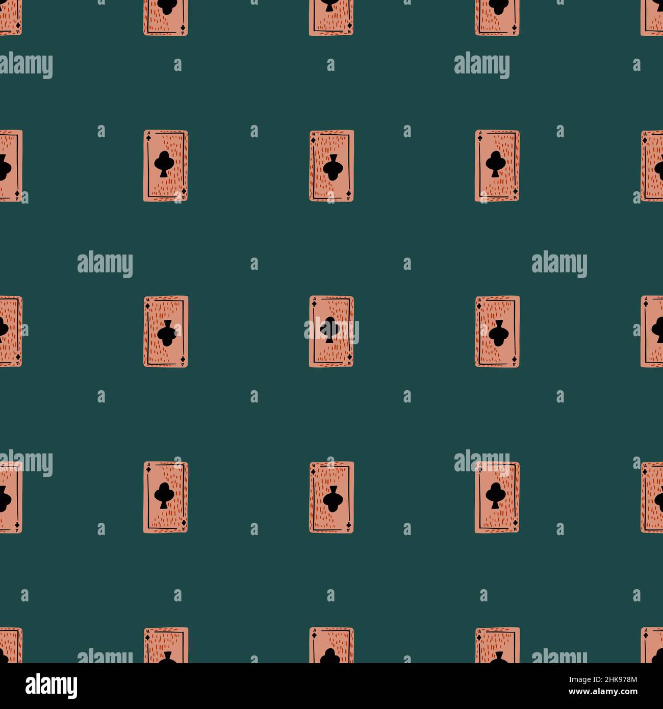 Gamble Pattern Game cards seamless pattern. Design gambling. Repeated texture in ...