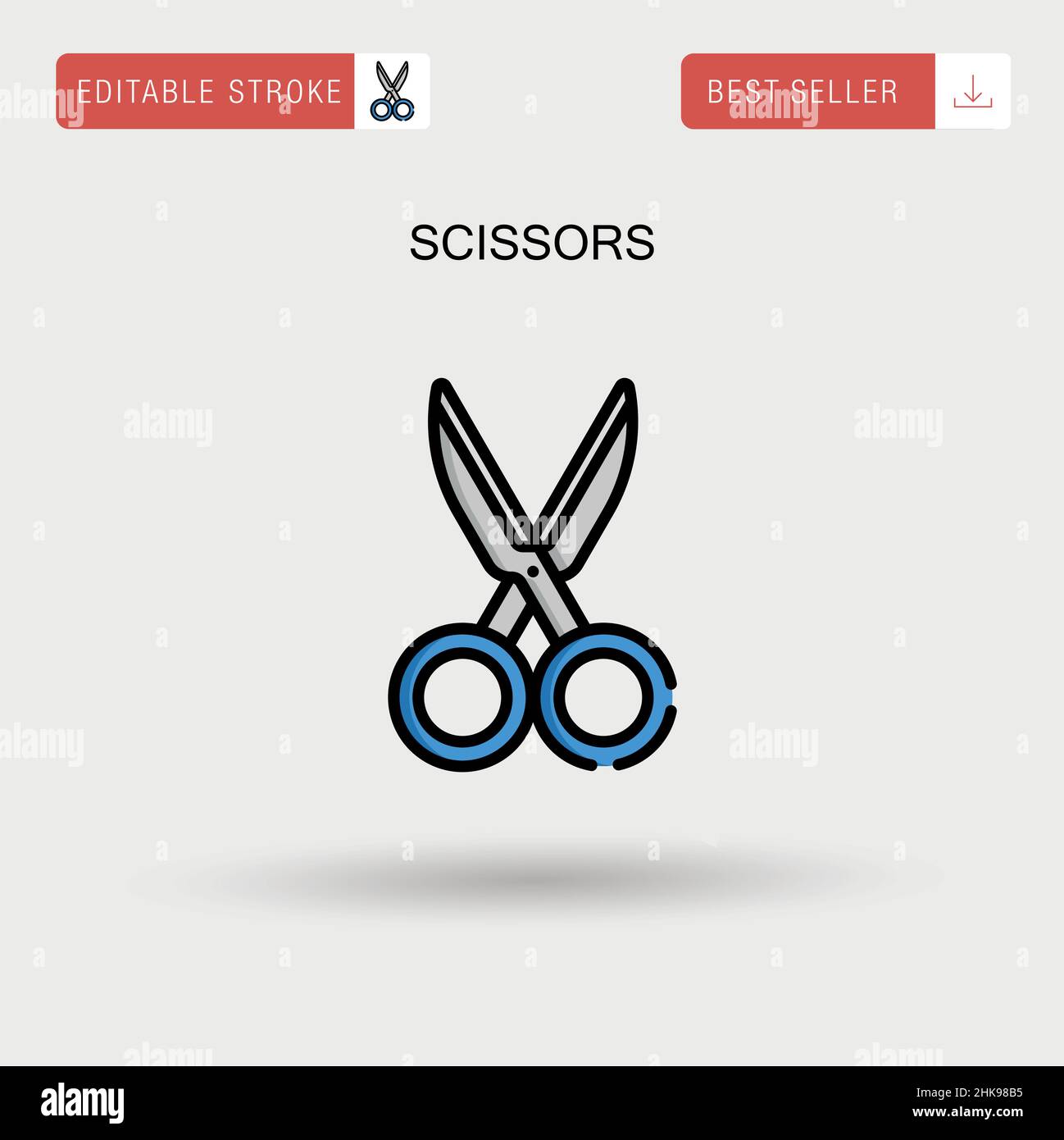 Scissors Simple vector icon Stock Vector Image & Art - Alamy