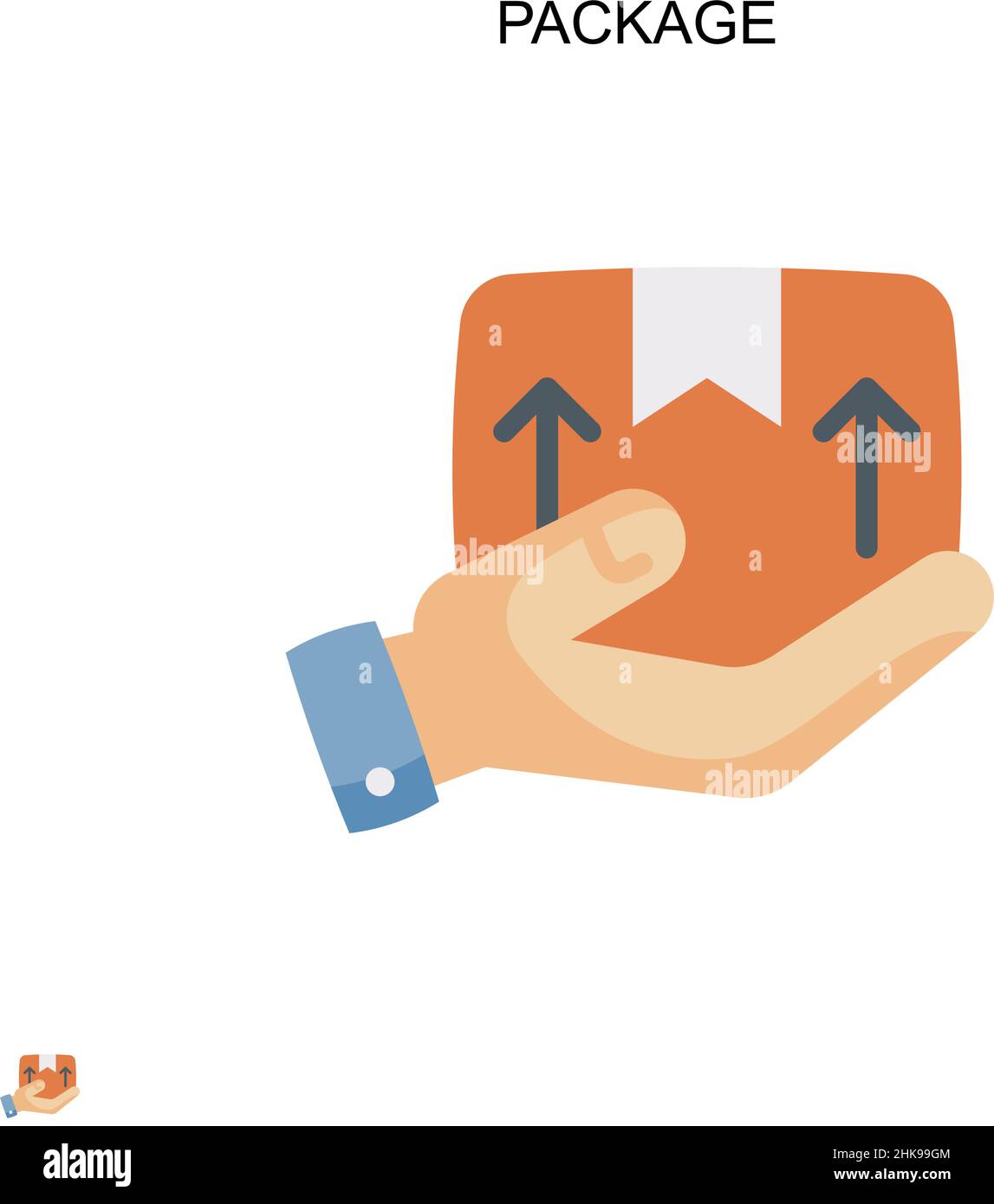 Package Simple vector icon. Illustration symbol design template for web ...