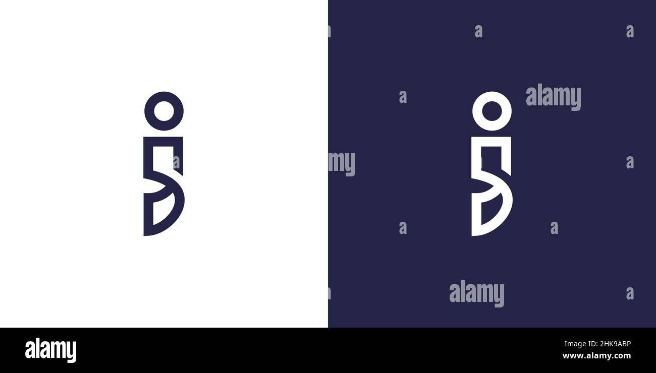 Cool and modern i logo design Stock Vector