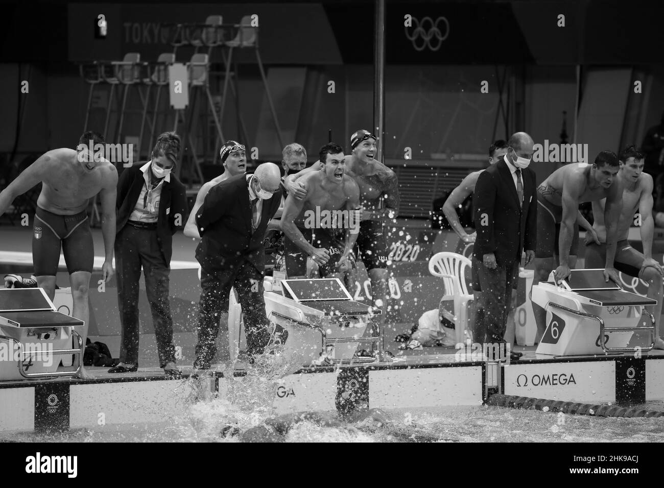 JULY 26th, 2021 - TOKYO, JAPAN: Caeleb Dressel and Team USA win the Men ...