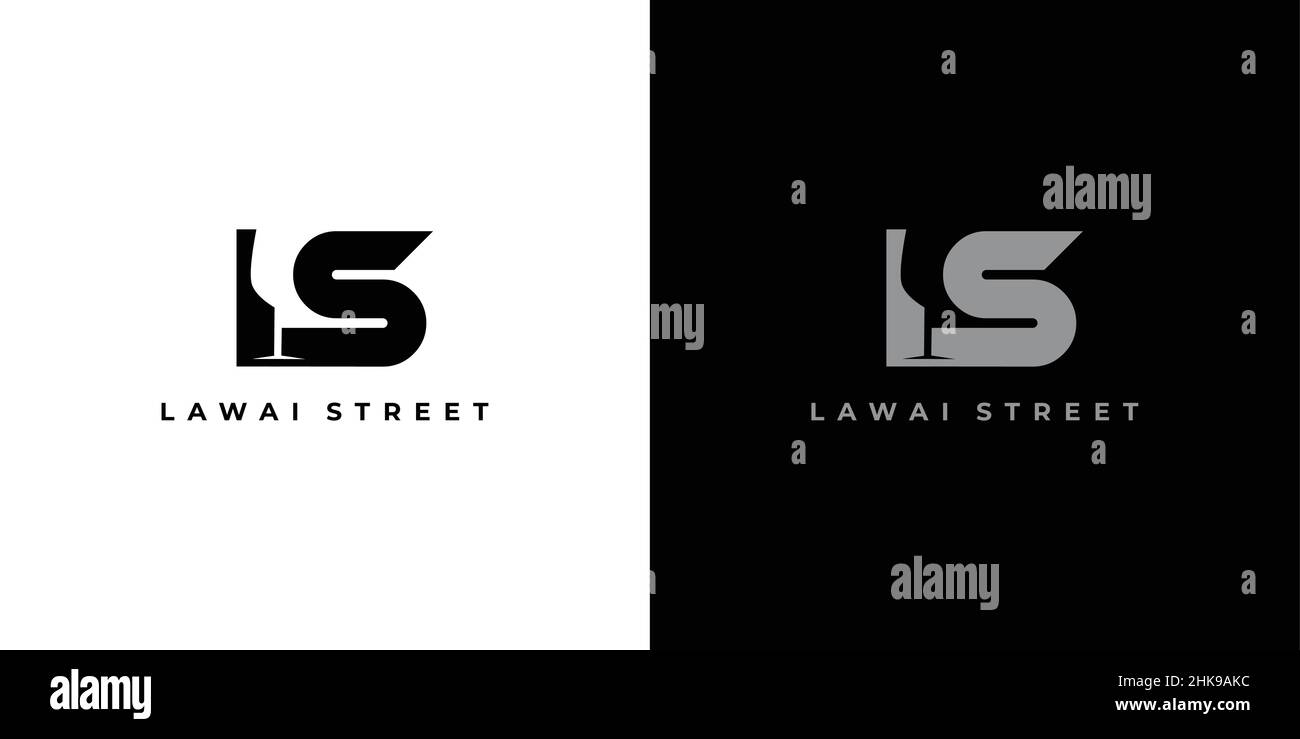 LS initials restaurant logo Stock Vector