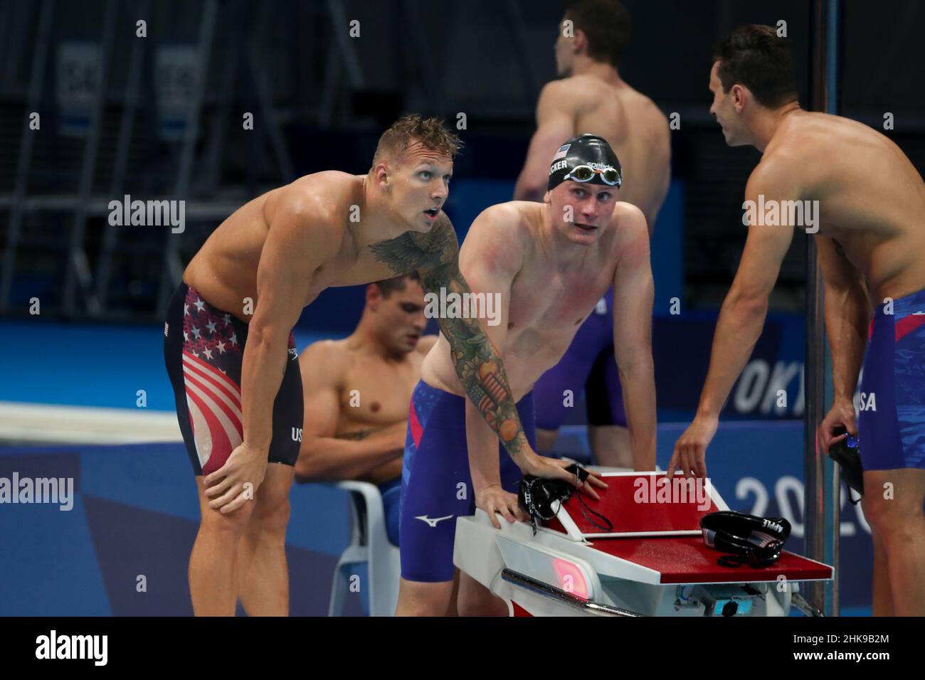 JULY 26th, 2021 - TOKYO, JAPAN: Caeleb Dressel and Team USA win the Men ...