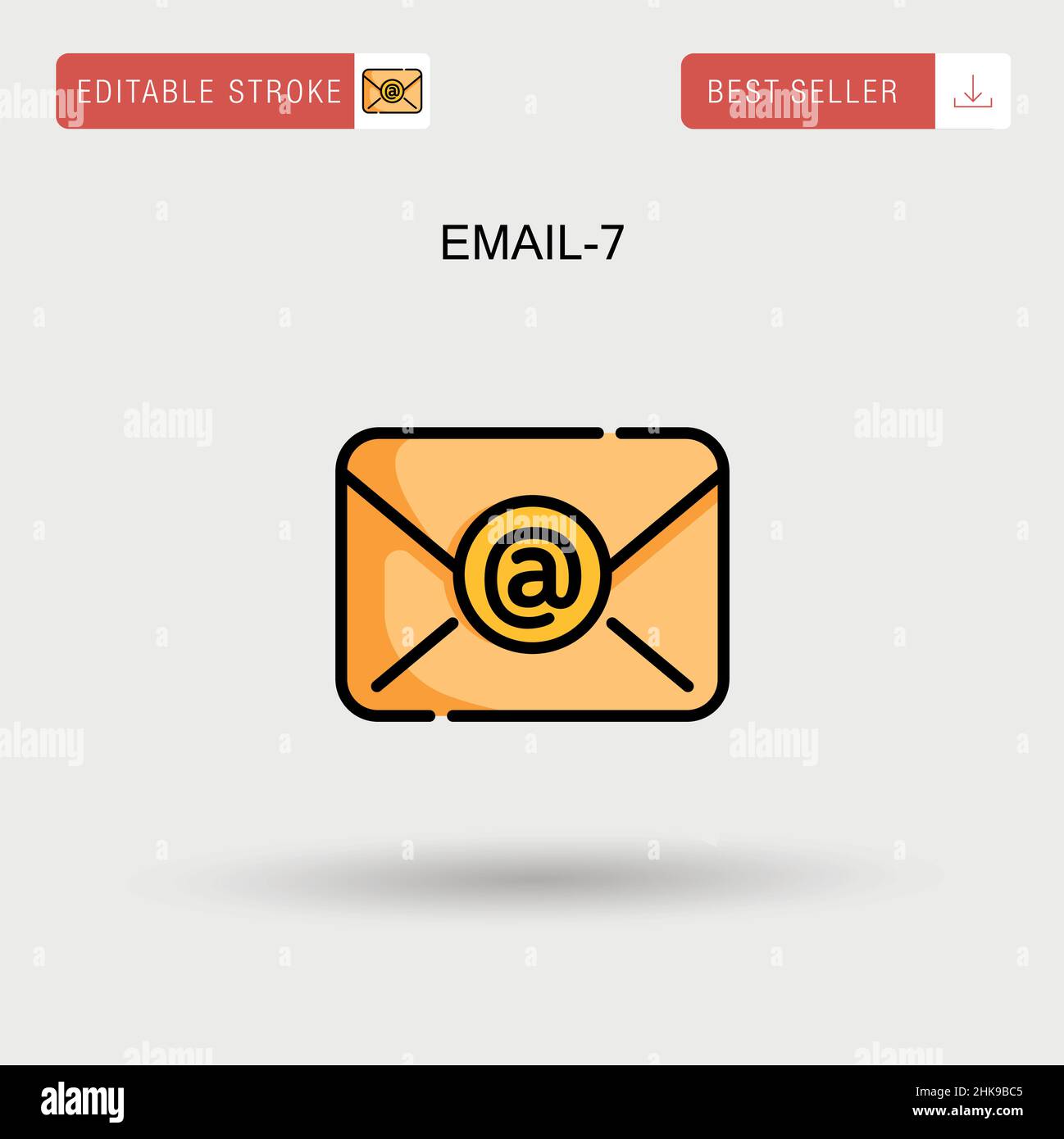 Email-7 Simple vector icon. Stock Vector