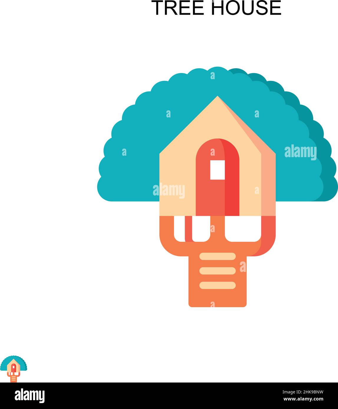 Tree house Simple vector icon. Illustration symbol design template for ...