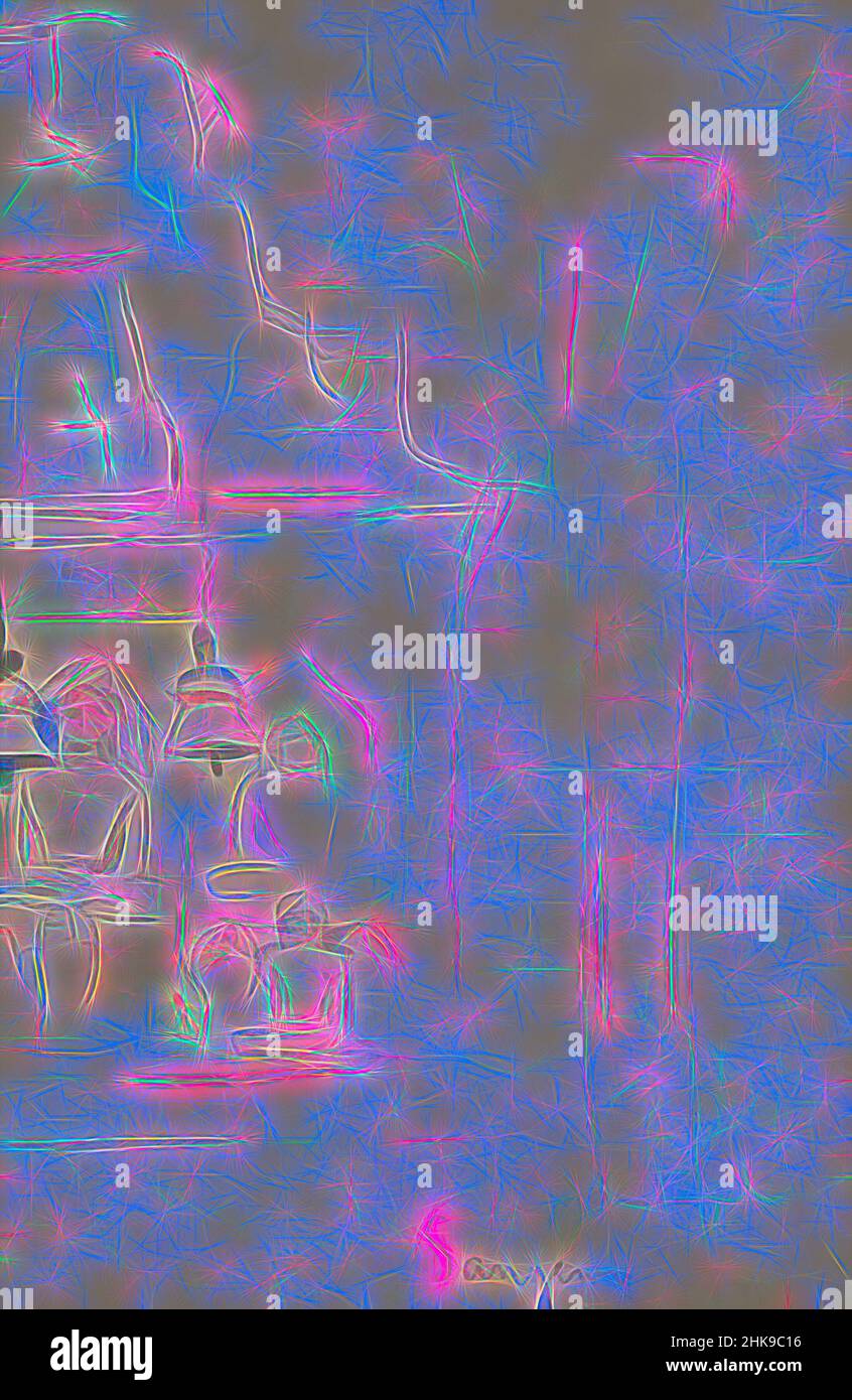 Inspired by Indian at the altar of a Jain temple in Sanganer. Jaipur, Reimagined by Artotop. Classic art reinvented with a modern twist. Design of warm cheerful glowing of brightness and light ray radiance. Photography inspired by surrealism and futurism, embracing dynamic energy of modern technology, movement, speed and revolutionize culture Stock Photo