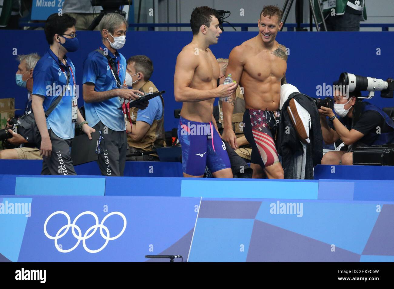 JULY 26th, 2021 - TOKYO, JAPAN: Caeleb Dressel and Team USA win the Men ...