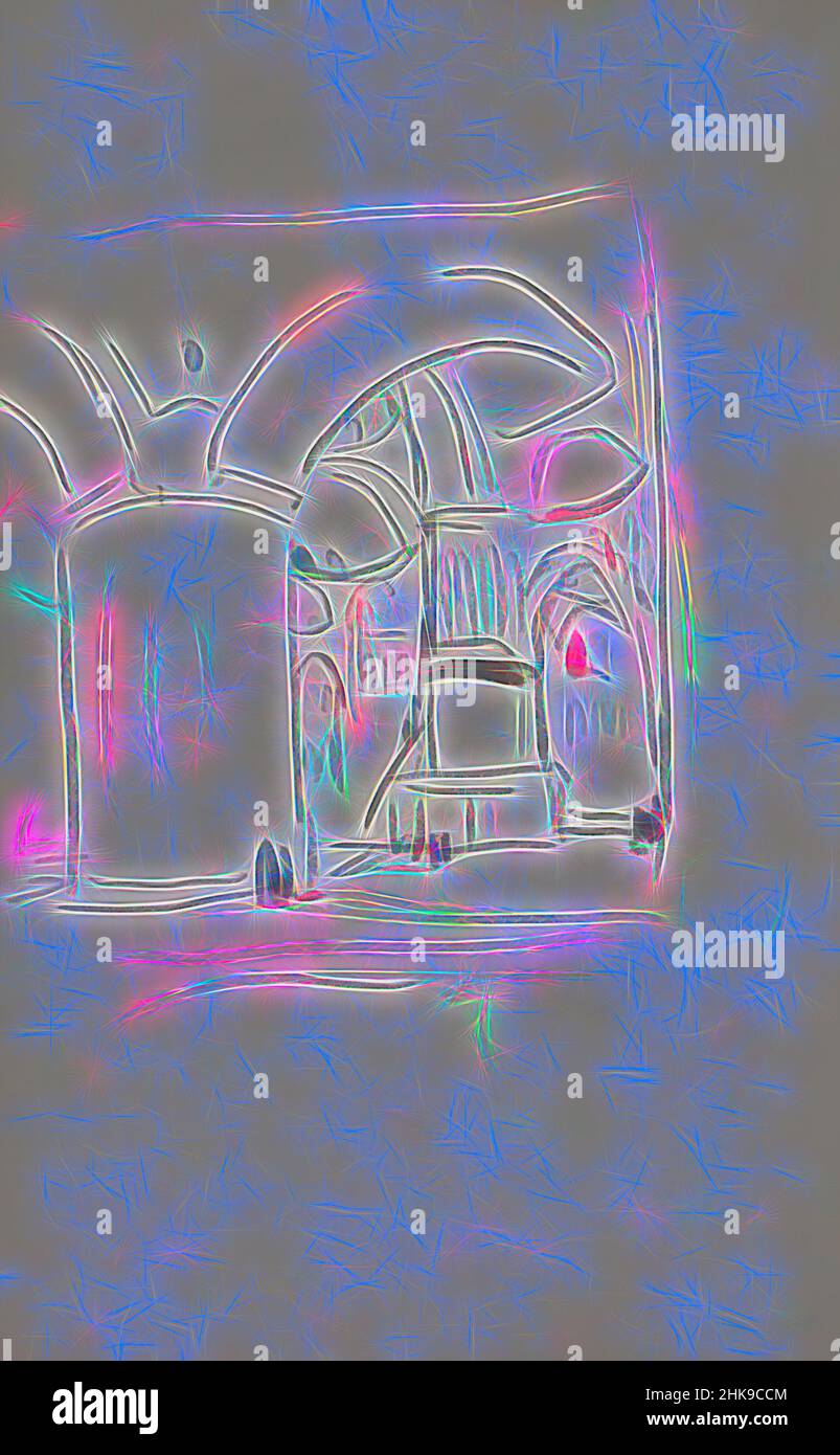 Inspired by In the foreground a transept and arch construction and in the background a number of domes. Interior of a mosque Istanbul Turkey, Reimagined by Artotop. Classic art reinvented with a modern twist. Design of warm cheerful glowing of brightness and light ray radiance. Photography inspired by surrealism and futurism, embracing dynamic energy of modern technology, movement, speed and revolutionize culture Stock Photo