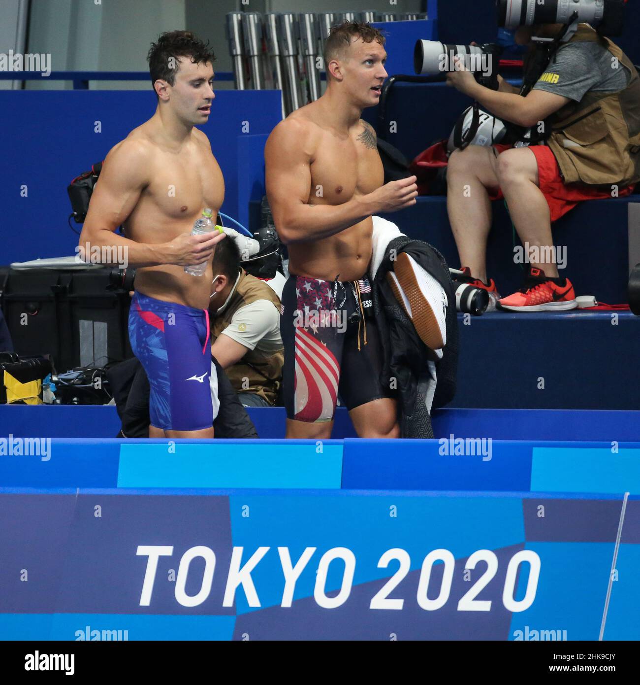 JULY 26th, 2021 - TOKYO, JAPAN: Caeleb Dressel and Team USA win the Men ...