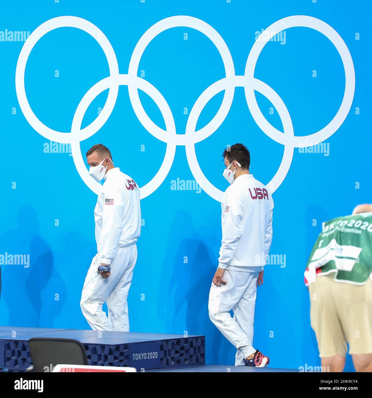 JULY 26th, 2021 - TOKYO, JAPAN: Caeleb Dressel and Team USA win the Men ...