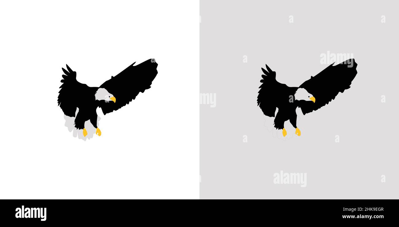 Elegant and fantasticl eagle illustration vector Stock Vector