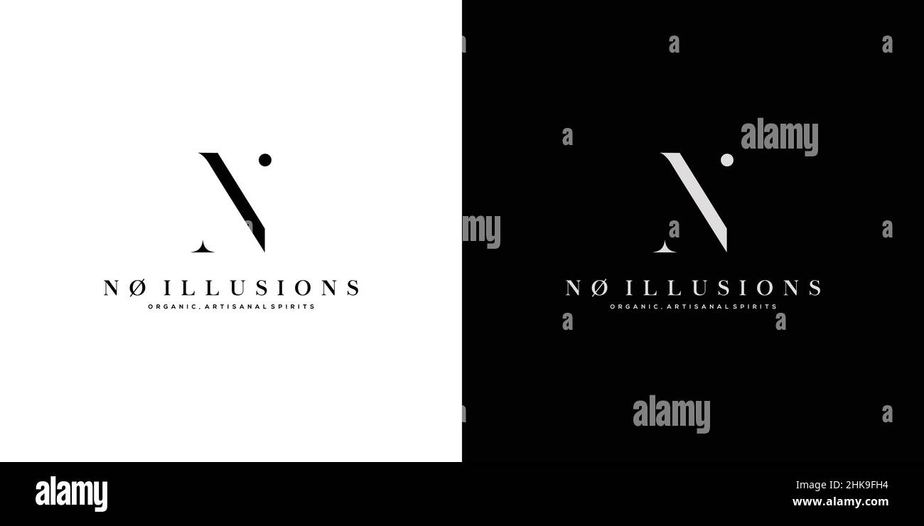 Modern and luxury letter N initials logo design Stock Vector