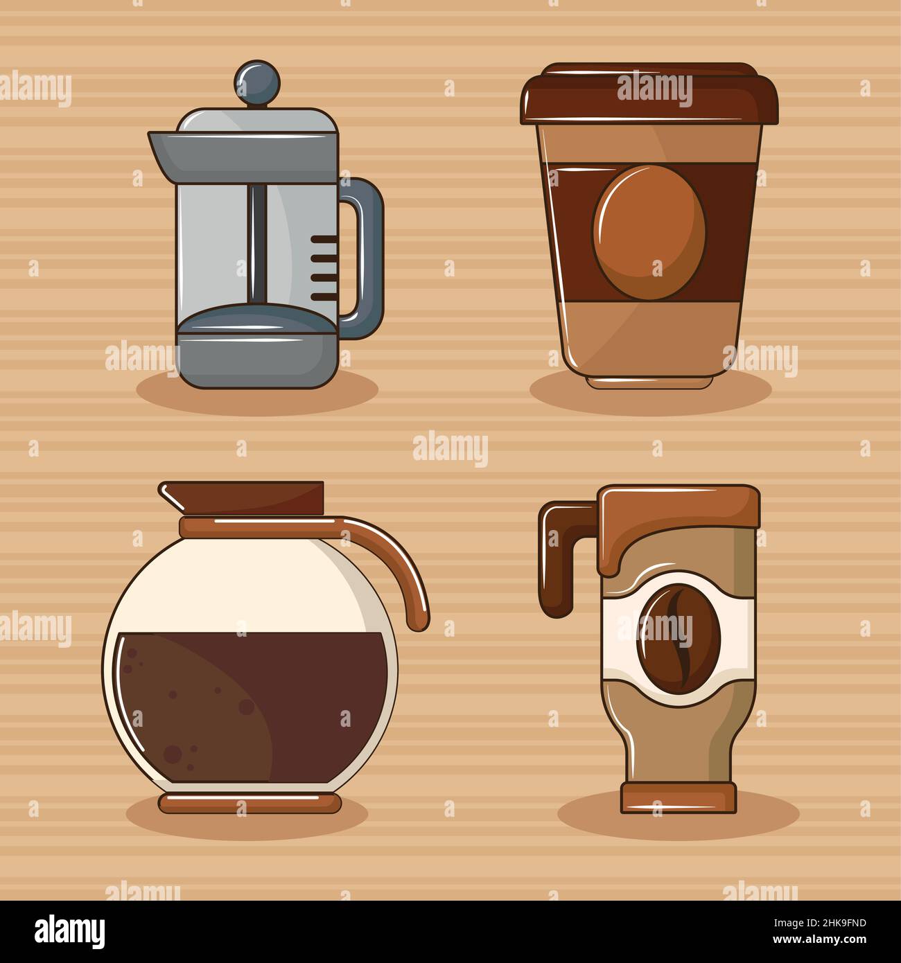 icons set coffee Stock Vector Image & Art - Alamy