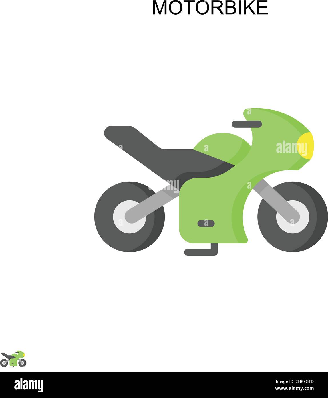 Motorbike Simple vector icon. Illustration symbol design template for ...