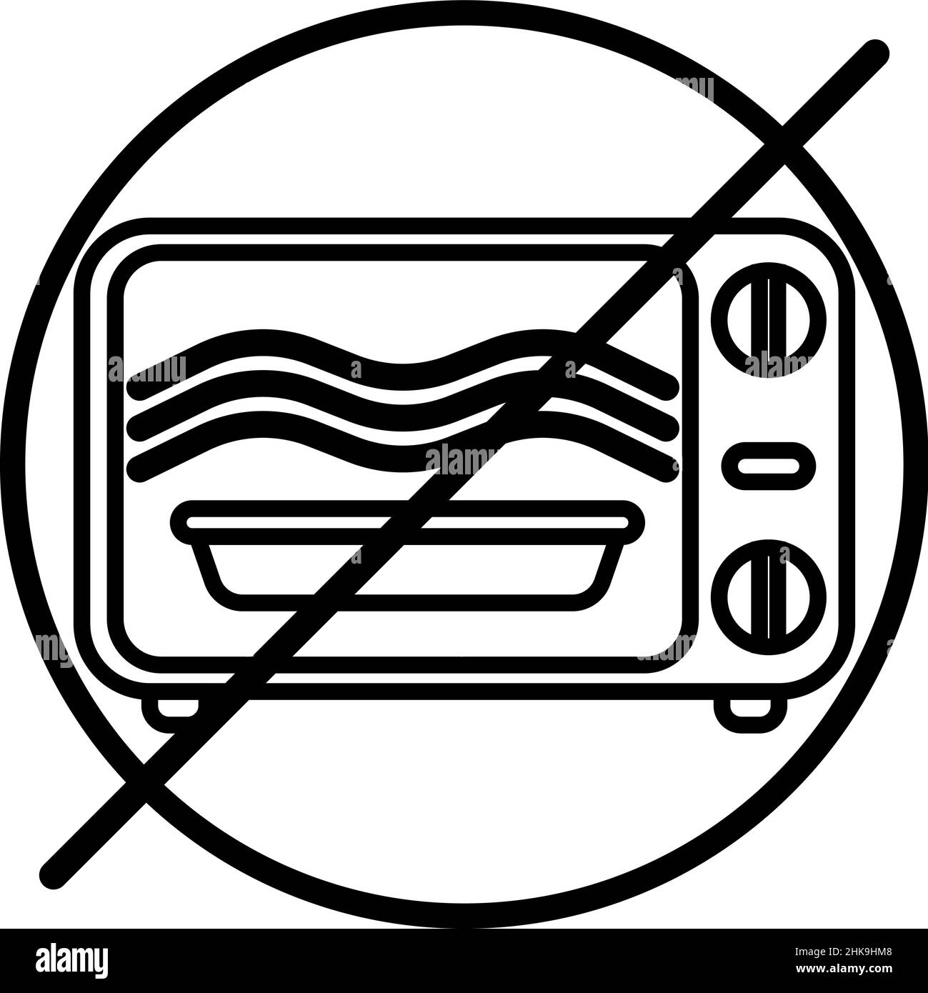 Microwave oven safe isolated on white background. Icon for cookware in