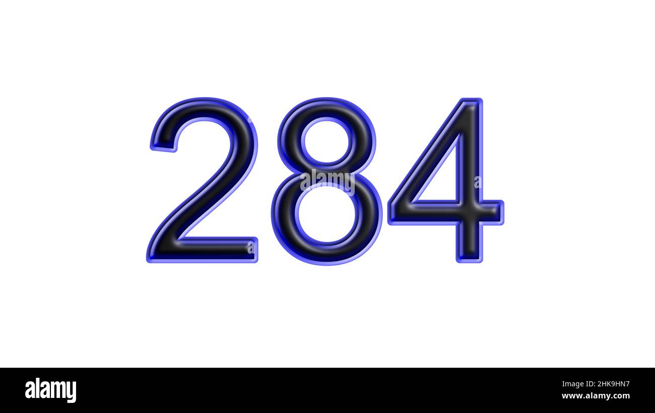 ★Numbering★ #3818 Number 284 vector font alphabet. Yellow 284 number with