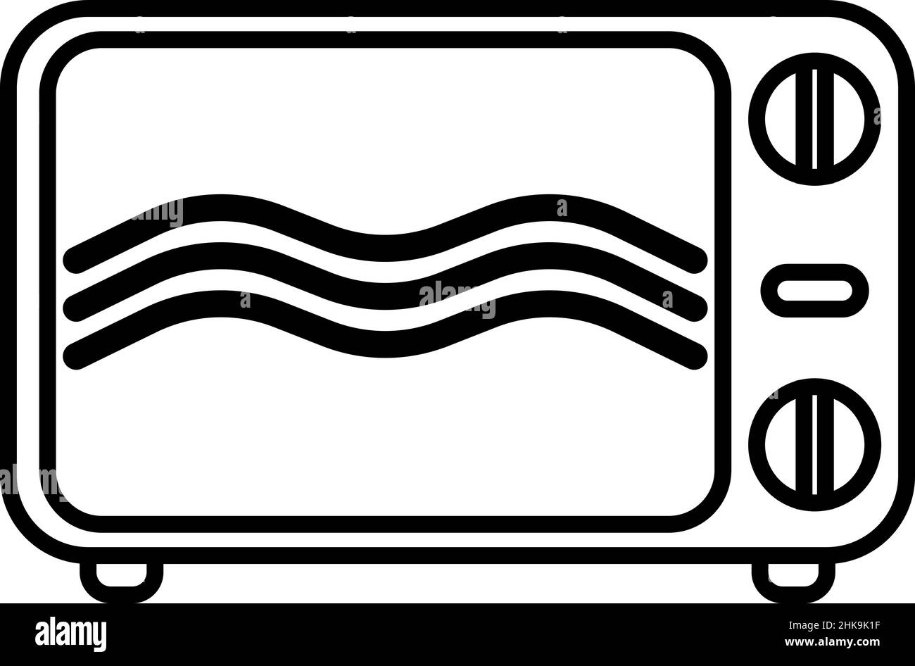 Microwave oven safe isolated on white background. Icon for cookware in