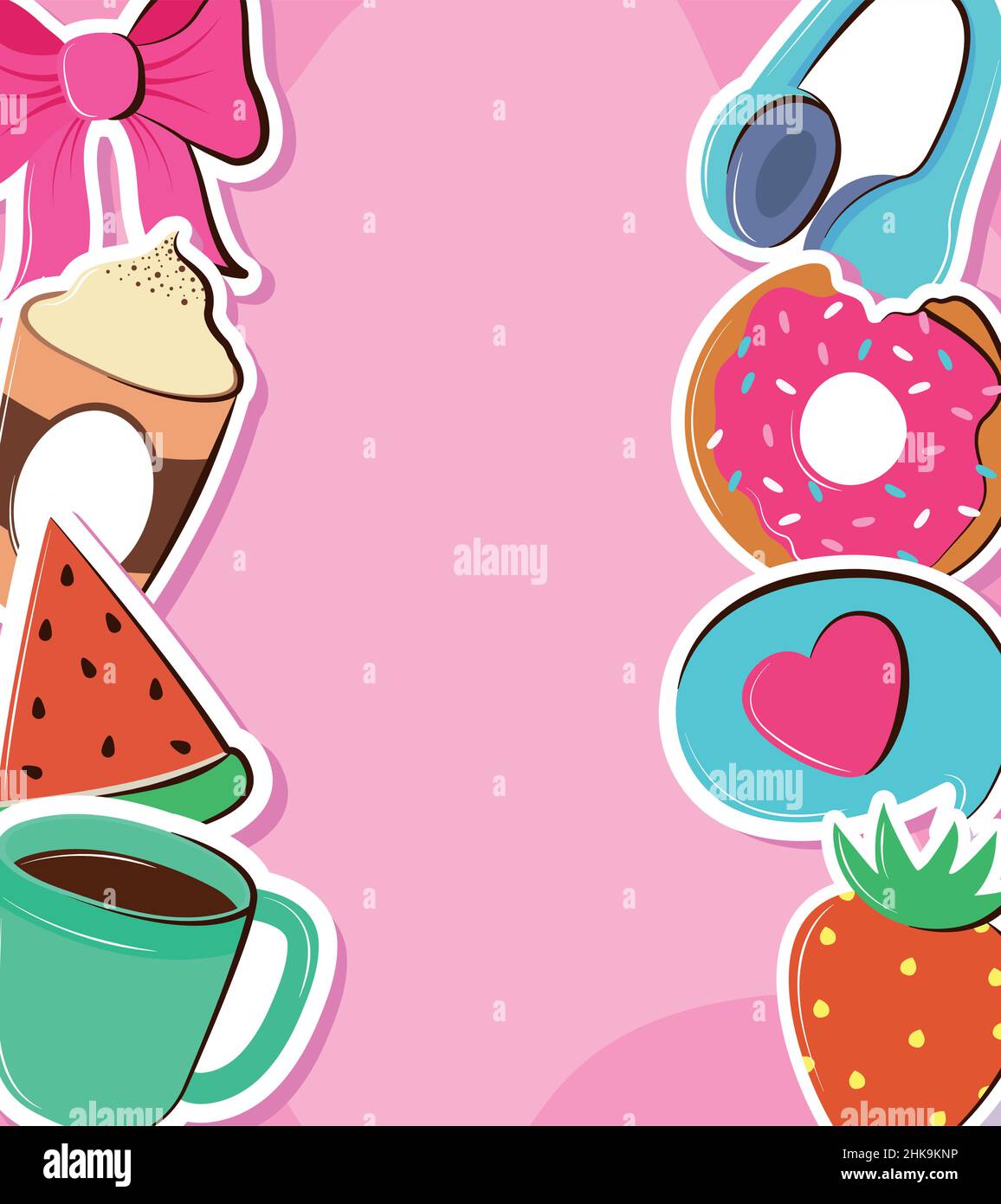 stickers cartoon decoration Stock Vector Image & Art Alamy