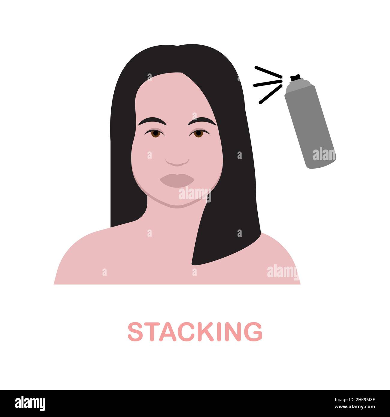 Stacking flat icon. Colored element sign from beauty salon collection. Flat Stacking icon sign