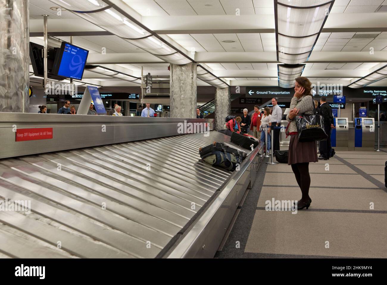 Baggage claim Denver international Airport H Stock Photo Alamy
