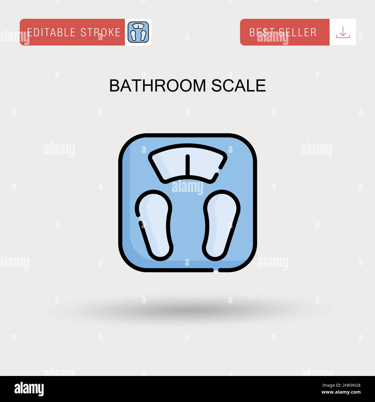 Analog bathroom scale Royalty Free Vector Image
