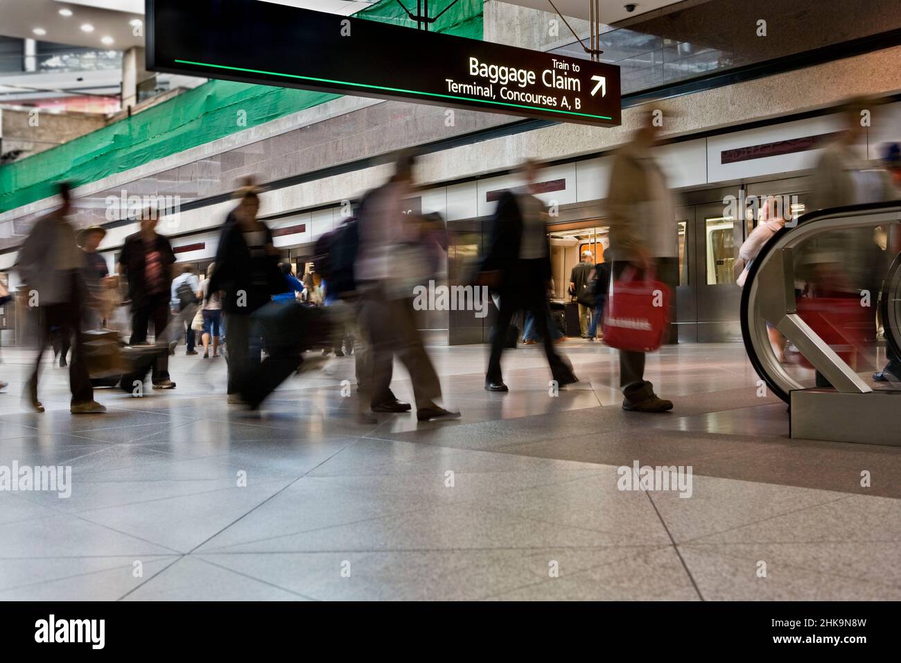 Passengers tram station Denver Inter Airport Stock Photo Alamy